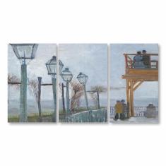 Quadro Montmartre Van Gogh Arte Canvas 125X65Cm - Geral