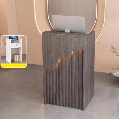 Mesa de recepção, balcão de varejo para caixa de compras, mesa de recepção de varejo, mesa de boas-vindas moderna, com luzes e gavetas trancáveis, para salão, recepção, escritório, supermercado,