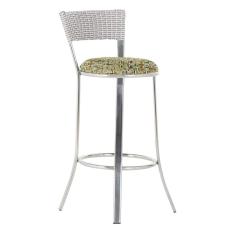 Banqueta Tc Zanutto Em Alumínio E Fibra Sintética Com Assento Tecido Impermeável 1 Unidade Marmore