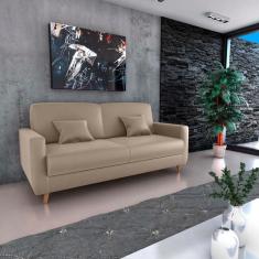 Sofá Cama Emília 2 Lugares 190cm Veludo Turkey Capuccino Matrix