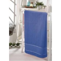 Toalha de Banho Bella para Bordar (azul escuro) - Dohler