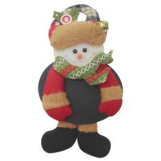 Kit 8 Enfeites De Natal Com Lousa Boneco De Neve 18cm - Gici Christmas