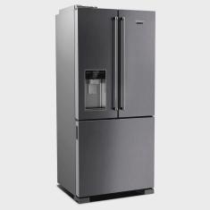 Refrigerador Brastemp Gourmand Frost Free French Door Água e Gelo na Porta 515 Litros Inox BRH86AR