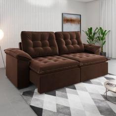 Sófa 4 Lugares Mozart Retrátil e Reclinável Bombom - Viero Móveis, Mar