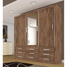 Guarda Roupa Casal com Espelho 3 Portas de Correr Anjos Carioca Móveis Demolição