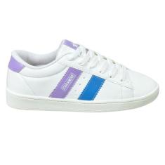 Tênis Casual Star Move Feminino Leve Confortável Original, Branco lilá