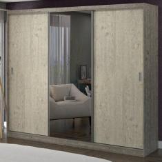 Guarda-Roupa Casal com Espelho 3 Portas de Correr - Foscarini