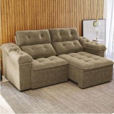 Sofá Sierra 260cm com Molas Ensacadas Retrátil e Reclinável Kappesberg