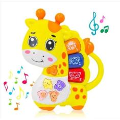 Teclado Piano Musical Bebê Brinquedo Infantil Som Girafa - Teruma