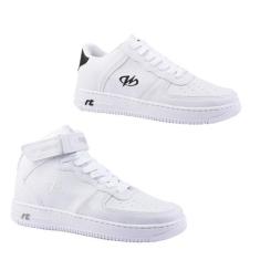 Kit 2 Pares De Tênis Estilo Retrô Sneaker Runway Masculino, 43, Branco