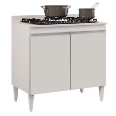 Balcão Para Cooktop 80cm 2 Portas Flórida Branco