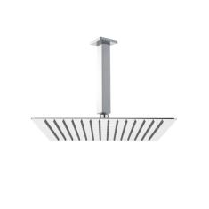 Chuveiro Ducha Slim Quadrado Metal 20x20cm Com Braço De Teto