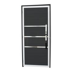 Porta Lambril Evolution Com Puxador Super 25 210cm X 100cm Brimak Mix Preto