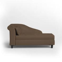 Recamier Diva França 1,40m Suede Marrom - Inova Decor