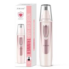 Aparador de pelos de orelha e nariz - Aparador profissional indolor de sobrancelhas e pelos faciais 2025 para homens e mulheres, aparador operado por bateria com IPX7 à prova d'água, lâminas de borda