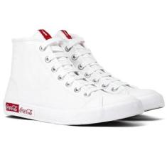Tênis Masculino Coca Cola Casual Blend Basic Hi Confortável Cano Alto Cadarço 2236L-Masculino