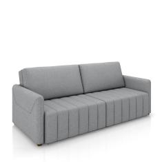 Sofá-Cama Decorativo Retrátil Thanos 2 Lugares 192cm Linho Cinza G45 - Gran Belo