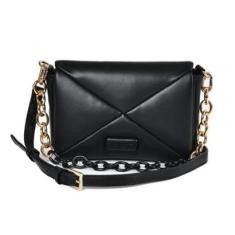 Bolsa Matelassê Quadrada Via Marte Alça Longa e Corrente Ajustável B1-153-Feminino