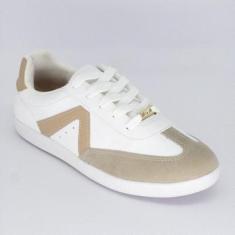 Tenis Vizzano Branco Feminino Casual Recortes Macio-Feminino