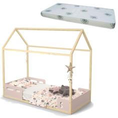 Cama Montessoriana Liv Rose Natural com Colchão - Matic