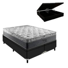 Cama Box Baú King Preto Palermo Molas Ensacadas Portobel