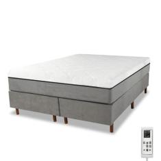 Cama Box e Colchão Magnético Massageador - Therapy Life Compact, Cinza