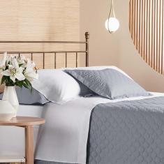 Jogo De Cama Solteiro King 200 Fios Privilege Andreza Branco