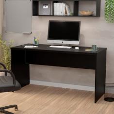 Mesa De Escritório 1.60x60 Tampo 30mm Netmobil (Preto)