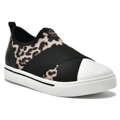 Tênis Casual Feminino Slip On Vime Preto Via Marte 016-010-01