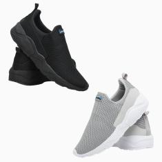 Kit 2 Tênis Corrida Masculino Esporte Academia Caminhada Leve Conforto Dia a Dia-Masculino