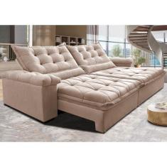 Sofá Retrátil e Reclinável 2,95m Cama inBox Big Fresh com SoftGelD40 V