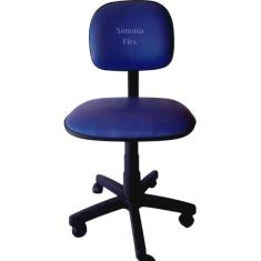 Cadeira secretaria com regulagem de altura corano azul - Sintonia Flex