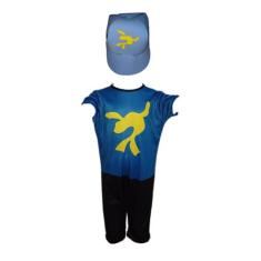 Fantasia Roupa Infantil Lucas Neto Azul Com Chapéu - Fashion Style Inf