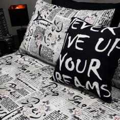 Lençol Com Elástico Casal Comum 4 Un Paris Decor Almofada