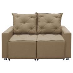 Sofá Retrátil e Reclinável 2 lugares Bariloche 1.80cm c/ Molas Linho Star Confort