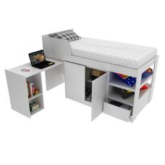 Cama Infantil Multifuncional Cm8021 Amêndoa Tecno Mobili Branco