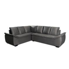 Sofá De Canto 6 Lugares Alphaville Siena Móveis Veludo Elefante Grafite