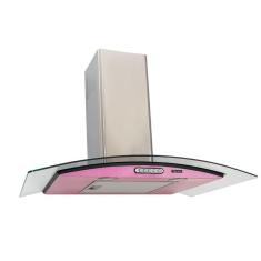 Coifa Terim Parede Vidro Curvo Rosa Inox 90 Cm Duto Slim