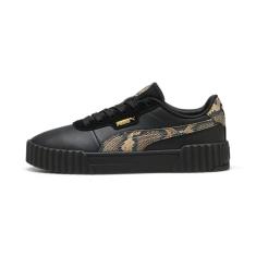 PUMA Tênis feminino Carina 3.0, Puma Preto-puma dourado, 36