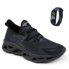 Tênis Masculino Para Academia Caminhada Nuvem ASC Com Relógio-Masculino