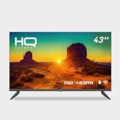 Smart TV HQ 43&quot; Full HD, HDR, tela sem bordas, Android 11, Sistema Ultrasound, design Slim, Processador Quad Core, Espelhamento de tela, HQSTV43N