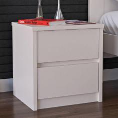 Mesa de Cabeceira 2 Gavetas 811 Branco - Foscarini