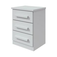 Mesa De Cabeceira 3 Gavetas Baião Plus Branco