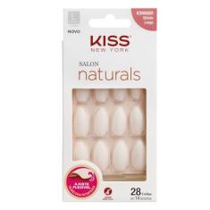 Unhas Postiças Kiss NY - Salon Natural Longo Estileto, 1 Un
