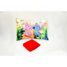 Jogo de Lençol Solteiro 2 Peças com elástico Stitch e Angel - Santos E