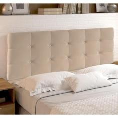 Cabeceira Casal Denken Paris Estofada 140cm - Bege