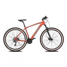 Bicicleta Aro 29 Ksw Xlt 24v K7 Câmbios Shimano Freio Hidráulico Garfo Trava Pneu Faixa - Laranja Tam.21