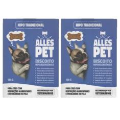 Biscoito Hipoalergênico para Cães Alles Pet Tradicional 180g 2 unidade
