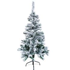 Árvore De Natal Pirineus Verde Flocos De Neve 1,20M An4203