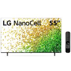 Smart TV 55" LG 4K NanoCell 55NANO85 120 Hz, FreeSync2, HDMI 2.1, Inteligência Artificial ThinQ, Google, Alexa e Smart Magic - 2021